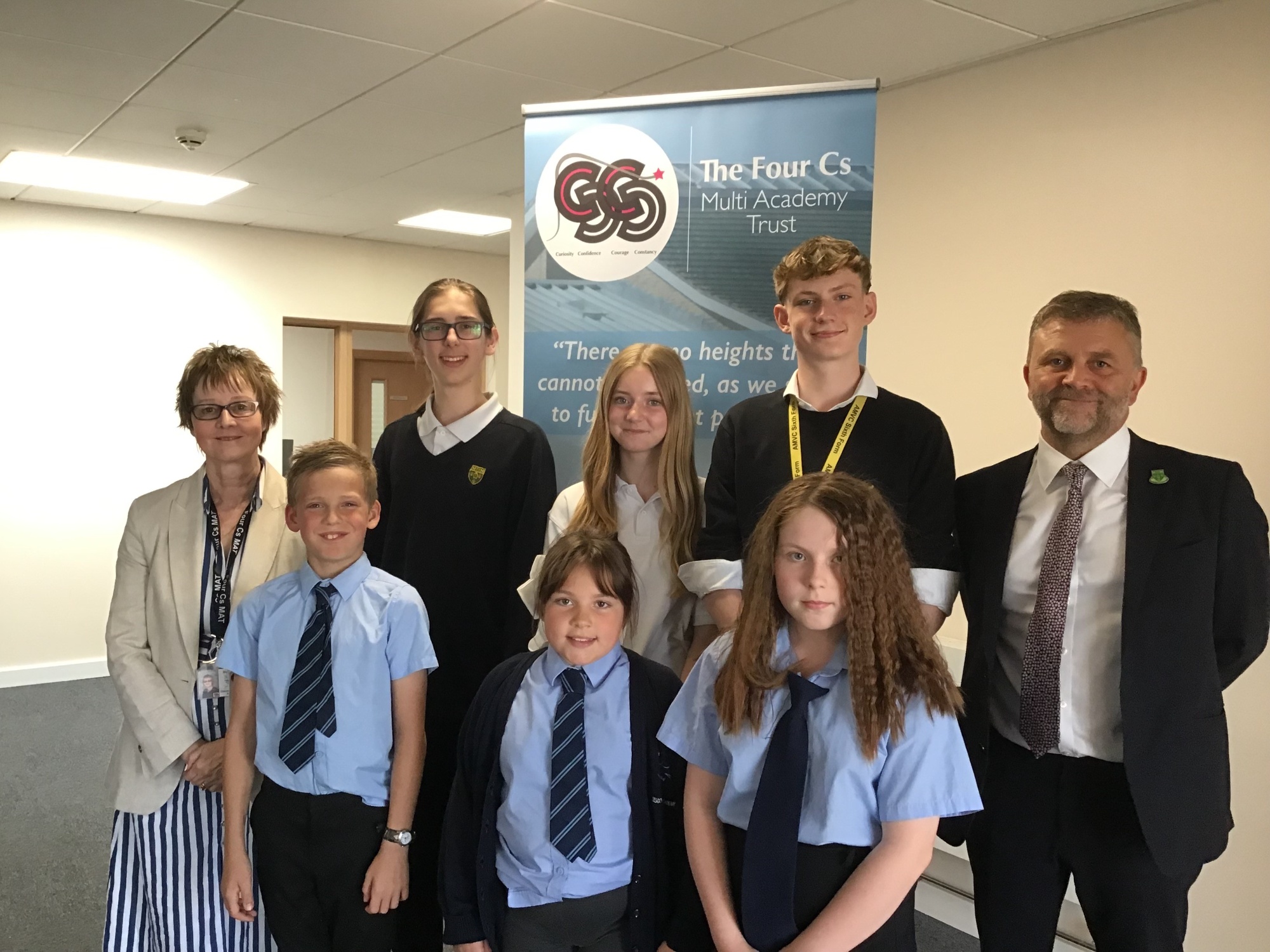 Photo of Headteachers of DPA and AMVC with their students